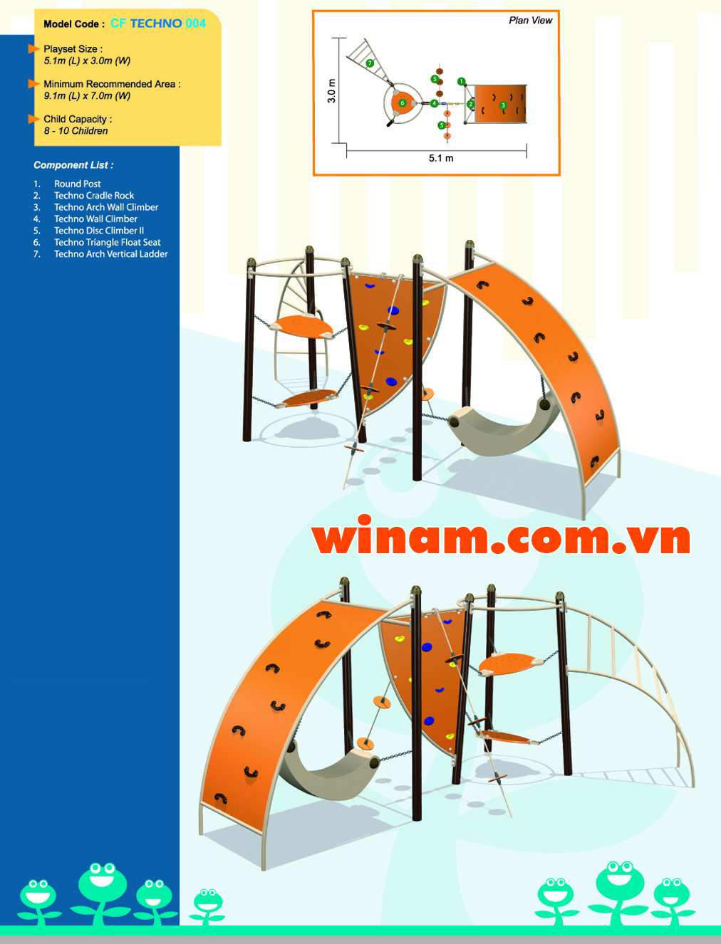 Thiết bị vận động cho trẻ - WINPLAY-MC-CF-TECHNO-004