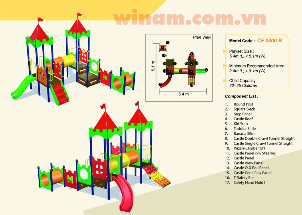 Khu vui chơi liên hoàn - WINPLAY-MC-CF-0400-B